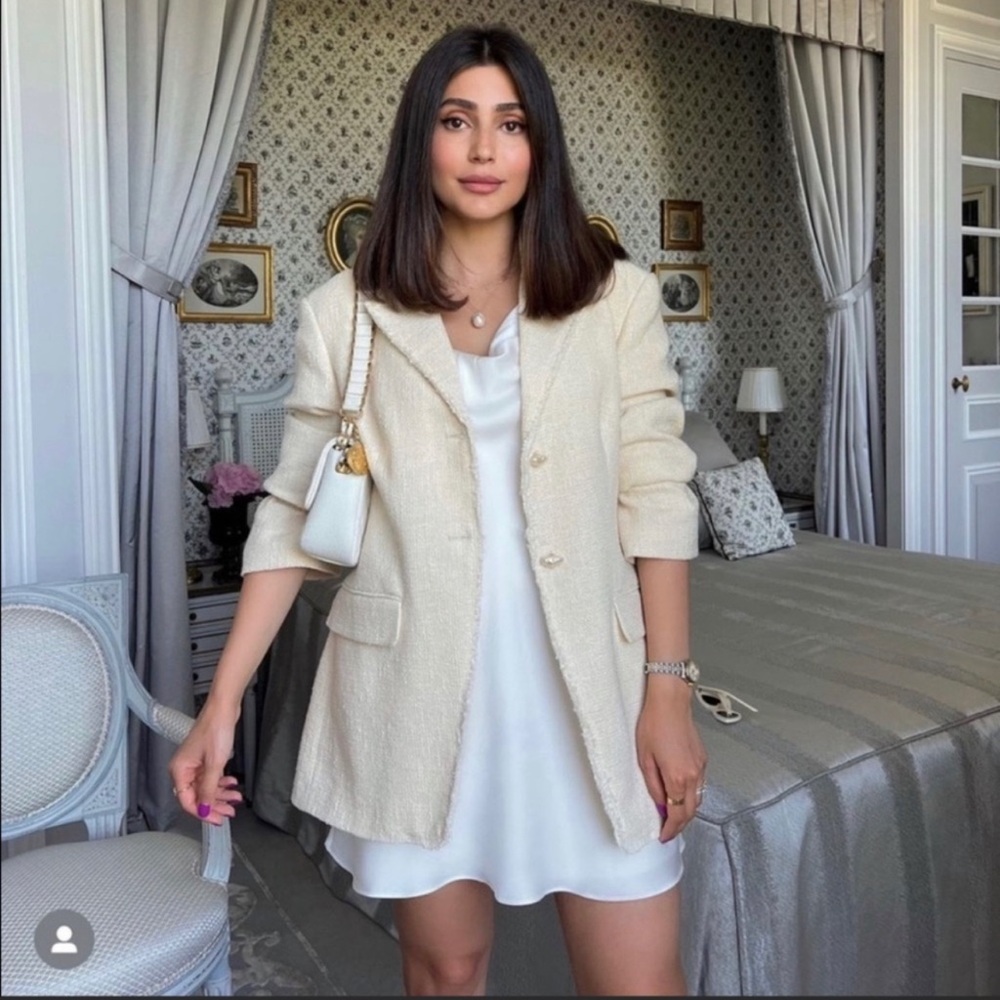 NWT Zara Textured Pocket Blazer Size S